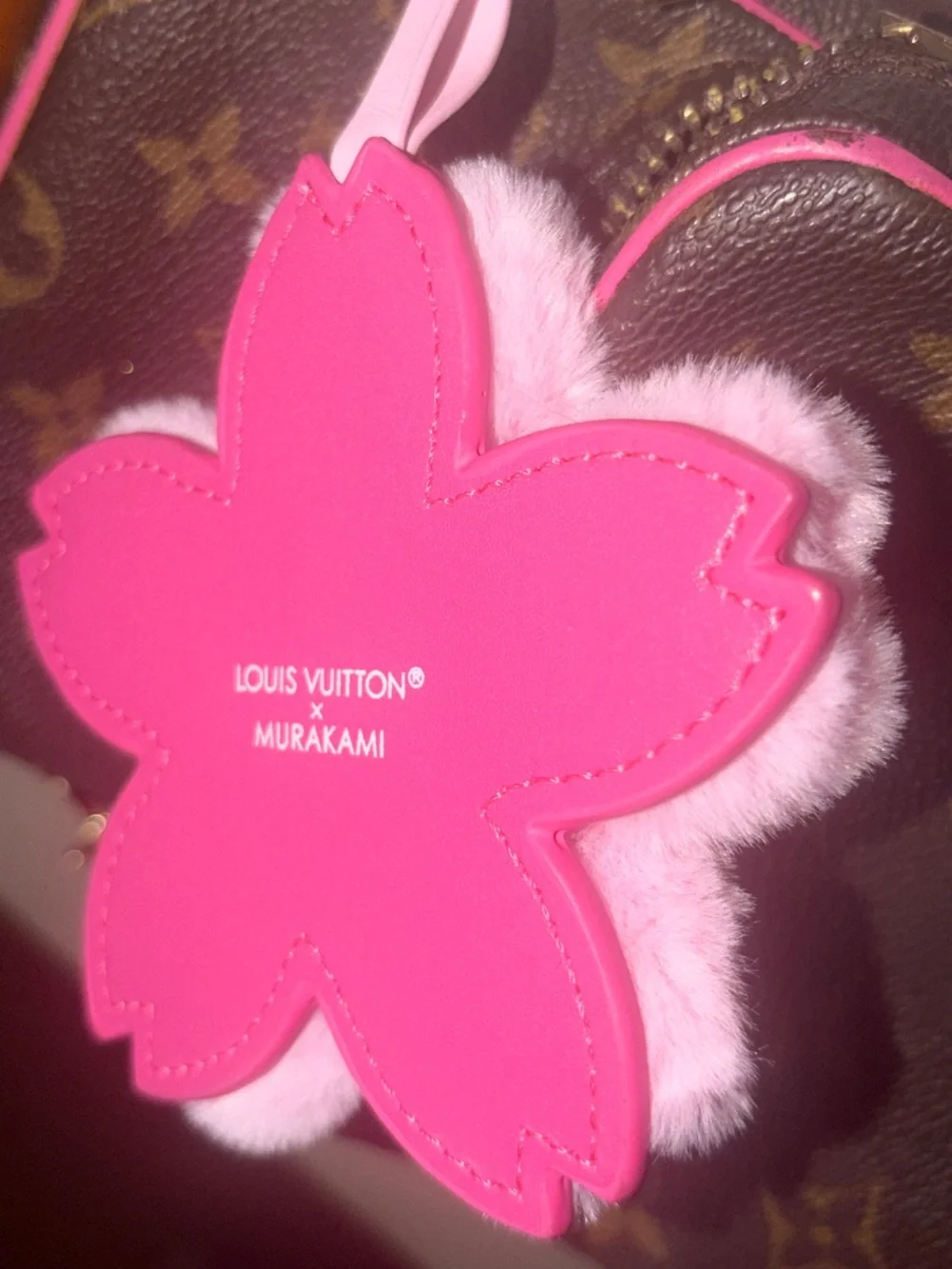 🌸 LV x TM Plush Cherry Blossom 🌸 Bag Charm 😃